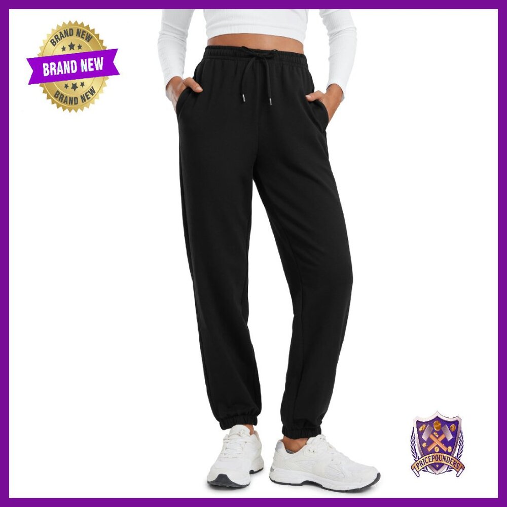 Women's High Waist Fleece Joggers With Pockets 28" Inseam